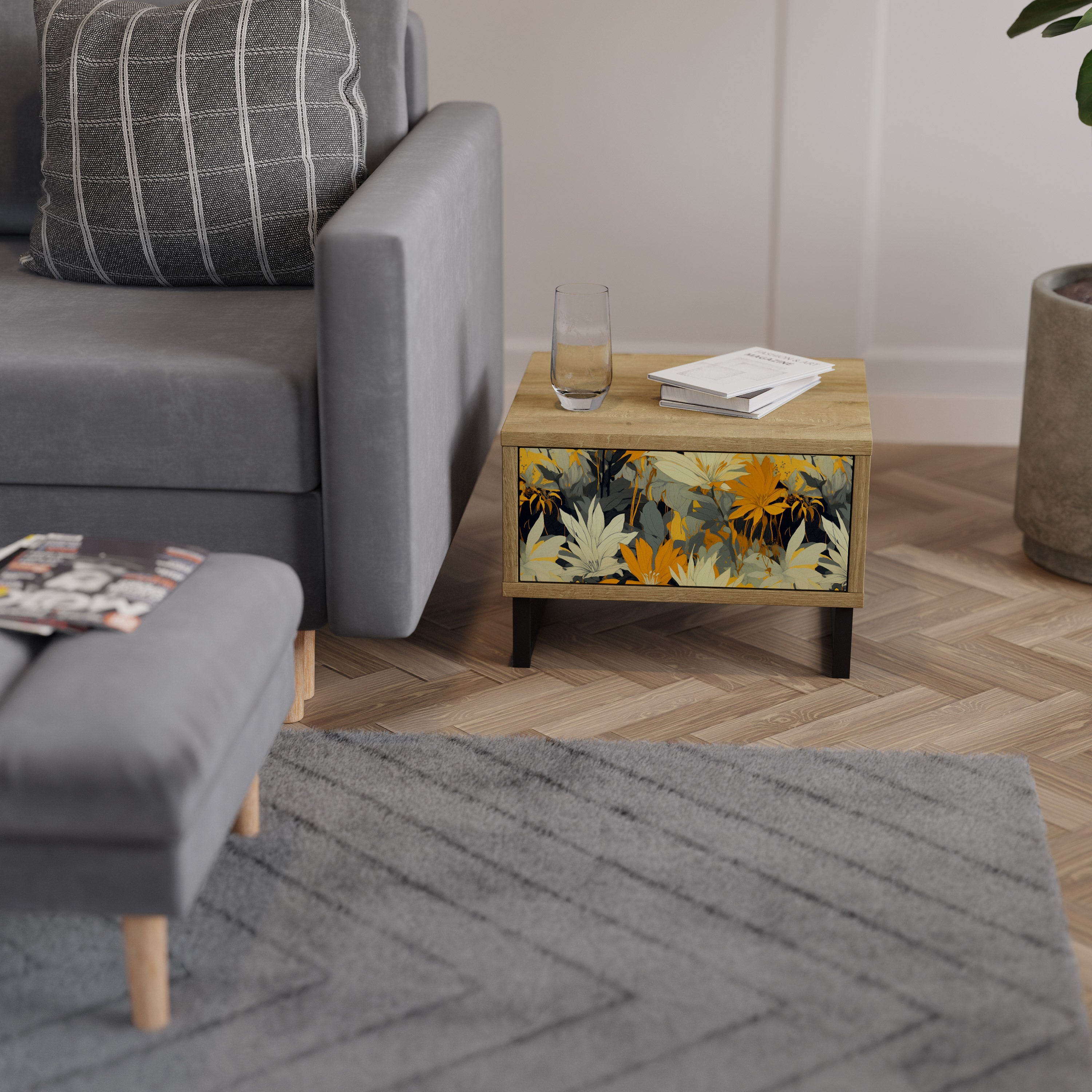 SUNKISSED LILY Nattduksbord i Oak Effect