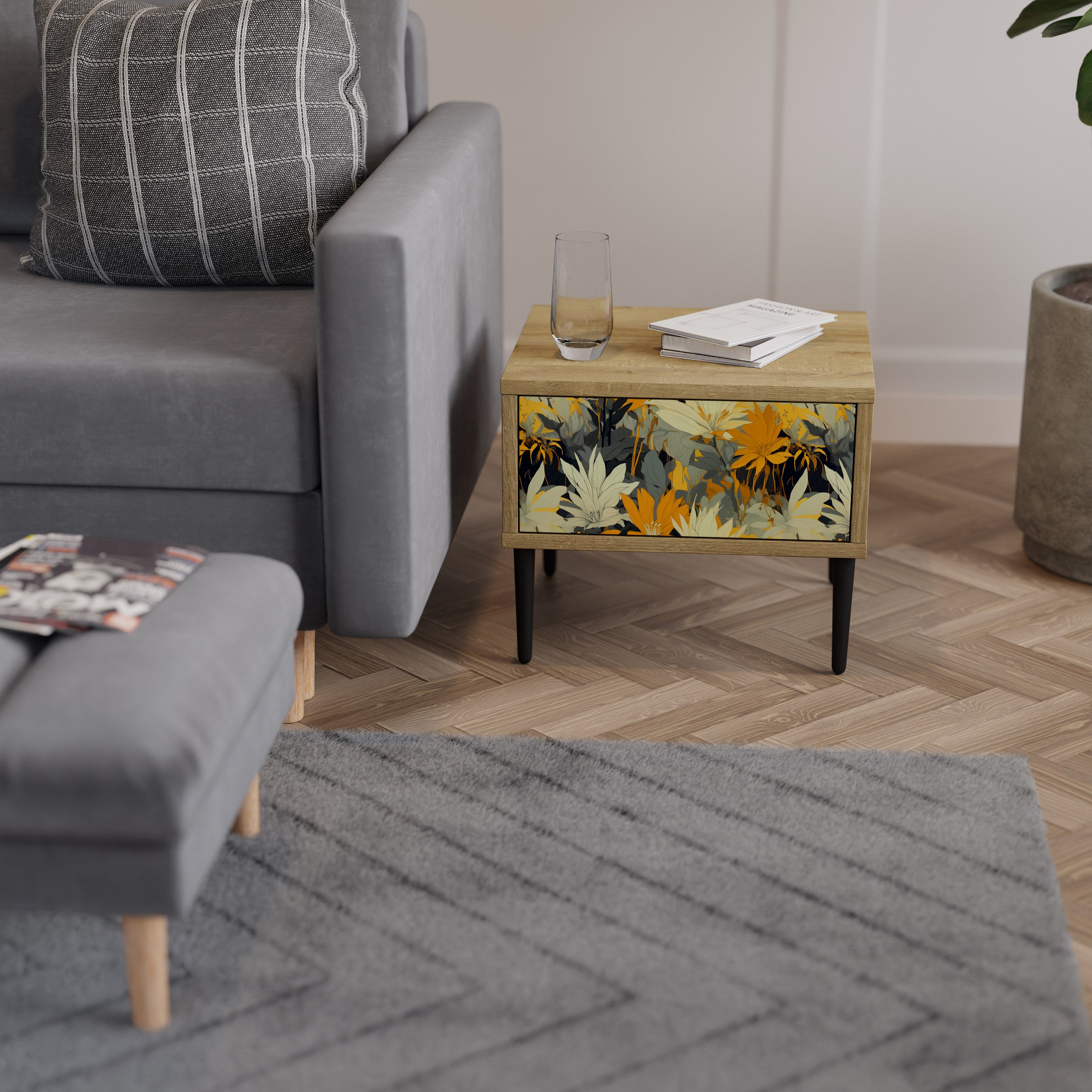 SUNKISSED LILY Nattduksbord i Oak Effect