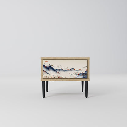 JAPANESE LANDSCAPE Nightstand in Oak Effect