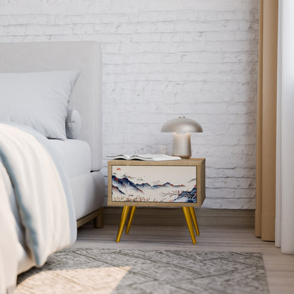 JAPANESE LANDSCAPE Nightstand in Oak Effect