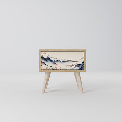 JAPANESE LANDSCAPE Nightstand in Oak Effect