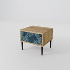 BLUE LEAVES Nightstand in Oak Effect