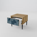 BLUE LEAVES Nightstand in Oak Effect
