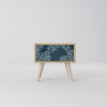 BLUE LEAVES Nightstand in Oak Effect
