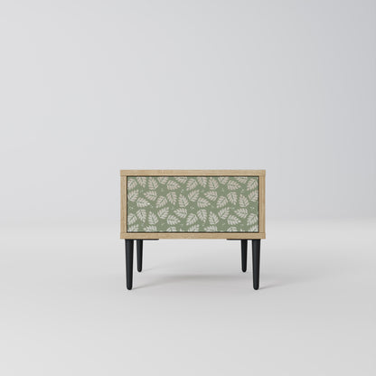 LEAVES ON GREEN Nightstand in Oak Effect