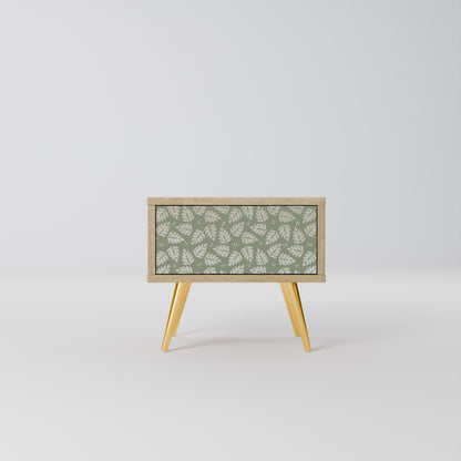 LEAVES ON GREEN Nightstand in Oak Effect