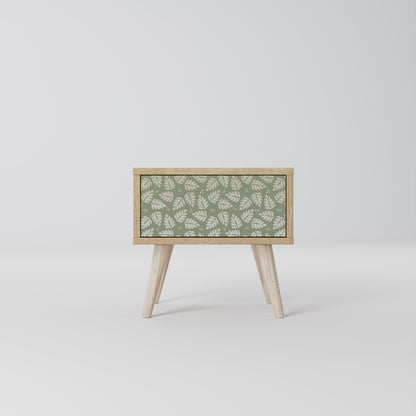 LEAVES ON GREEN Nightstand in Oak Effect