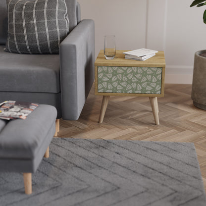 LEAVES ON GREEN Nightstand in Oak Effect