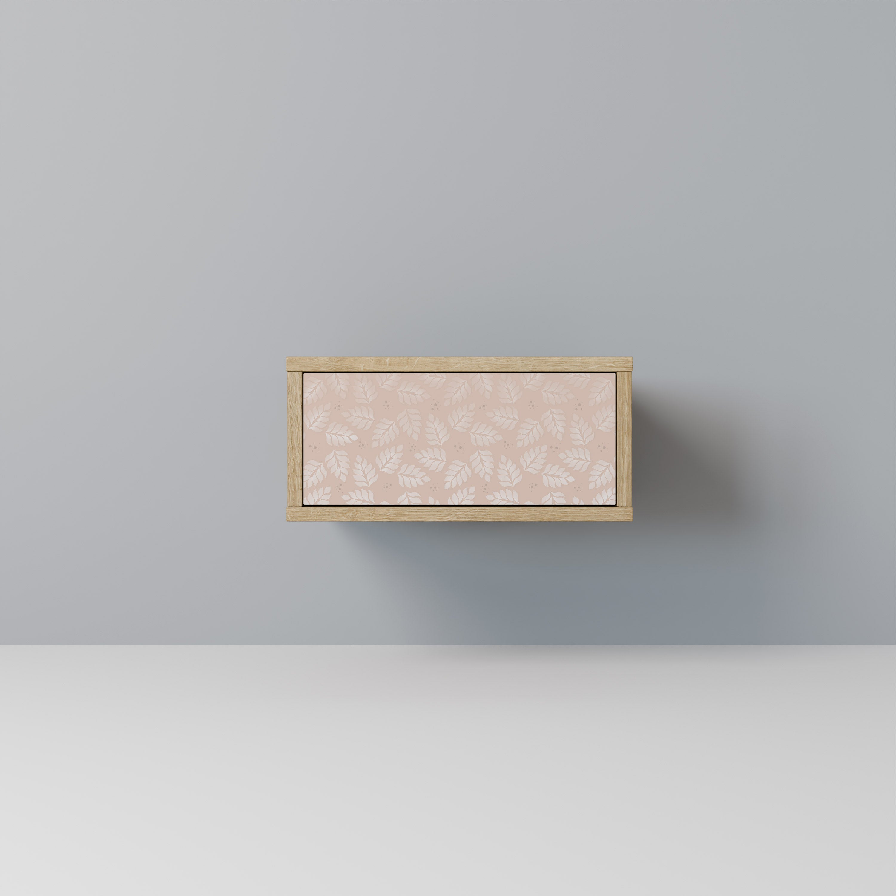 LÖV PÅ BEIGE Nattduksbord i Oak Effect