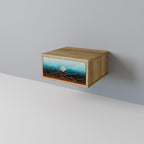 LUNAR SECRETS Nightstand in Oak Effect