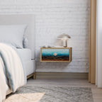 LUNAR SECRETS Nightstand in Oak Effect