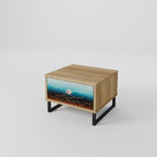 LUNAR SECRETS Nightstand in Oak Effect