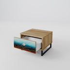 LUNAR SECRETS Nightstand in Oak Effect