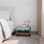 LUNAR SECRETS Nightstand in Oak Effect