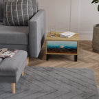 LUNAR SECRETS Nightstand in Oak Effect