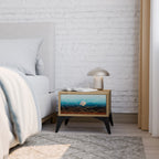 LUNAR SECRETS Nightstand in Oak Effect