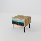 LUNAR SECRETS Nightstand in Oak Effect