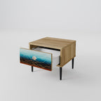 LUNAR SECRETS Nightstand in Oak Effect