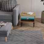 LUNAR SECRETS Nightstand in Oak Effect