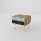 LUNAR SECRETS Nightstand in Oak Effect