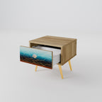 LUNAR SECRETS Nightstand in Oak Effect