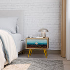 LUNAR SECRETS Nightstand in Oak Effect