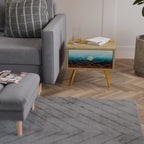 LUNAR SECRETS Nightstand in Oak Effect