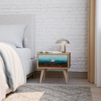 LUNAR SECRETS Nightstand in Oak Effect