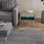 LUNAR SECRETS Nightstand in Oak Effect