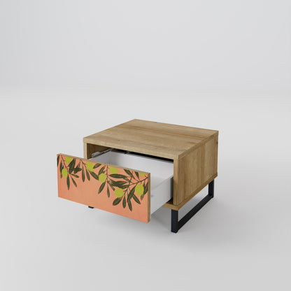 JUICY OLIVES Nightstand in Oak Effect