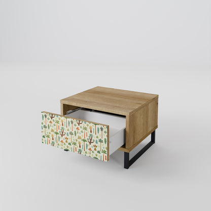 PALM SPRING Nightstand in Oak Effect