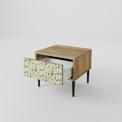 PALM SPRING Nightstand in Oak Effect