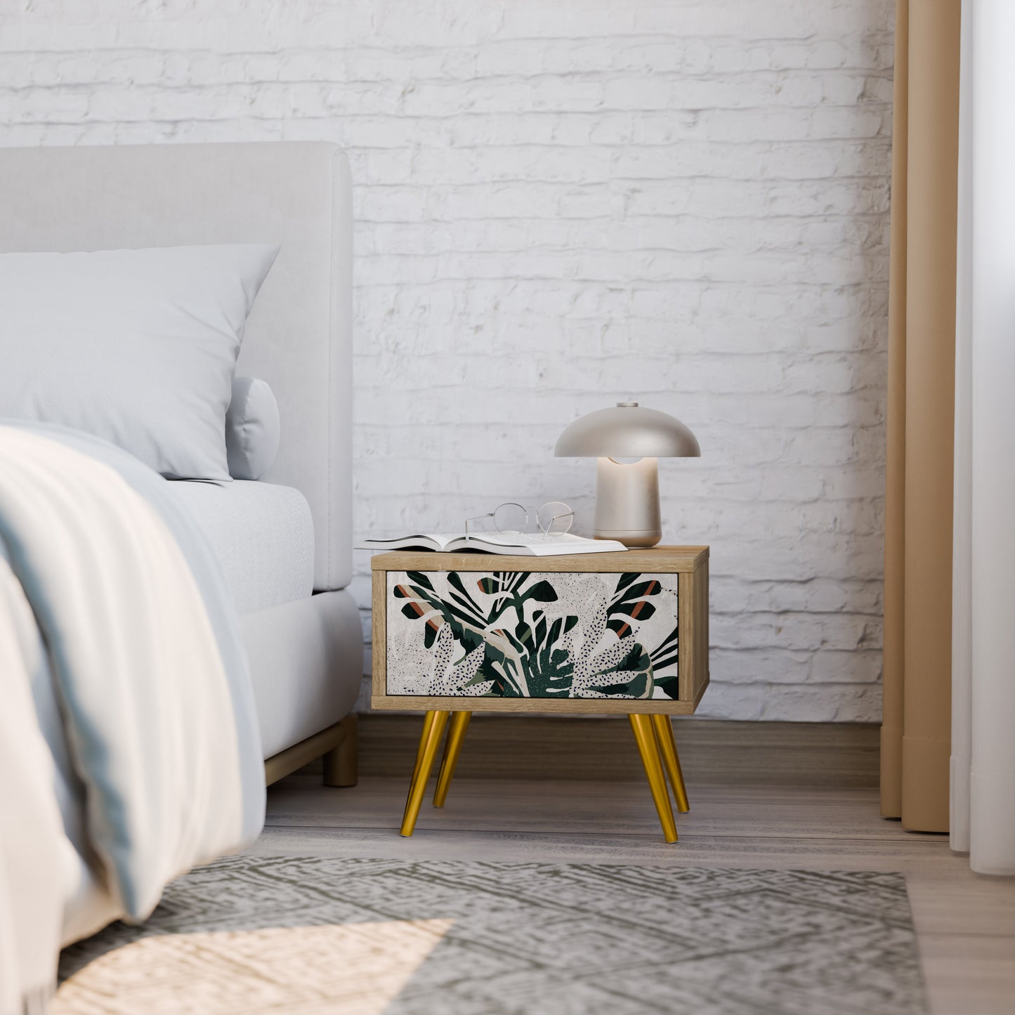 VERDURE FORMATION Nightstand in Oak Effect