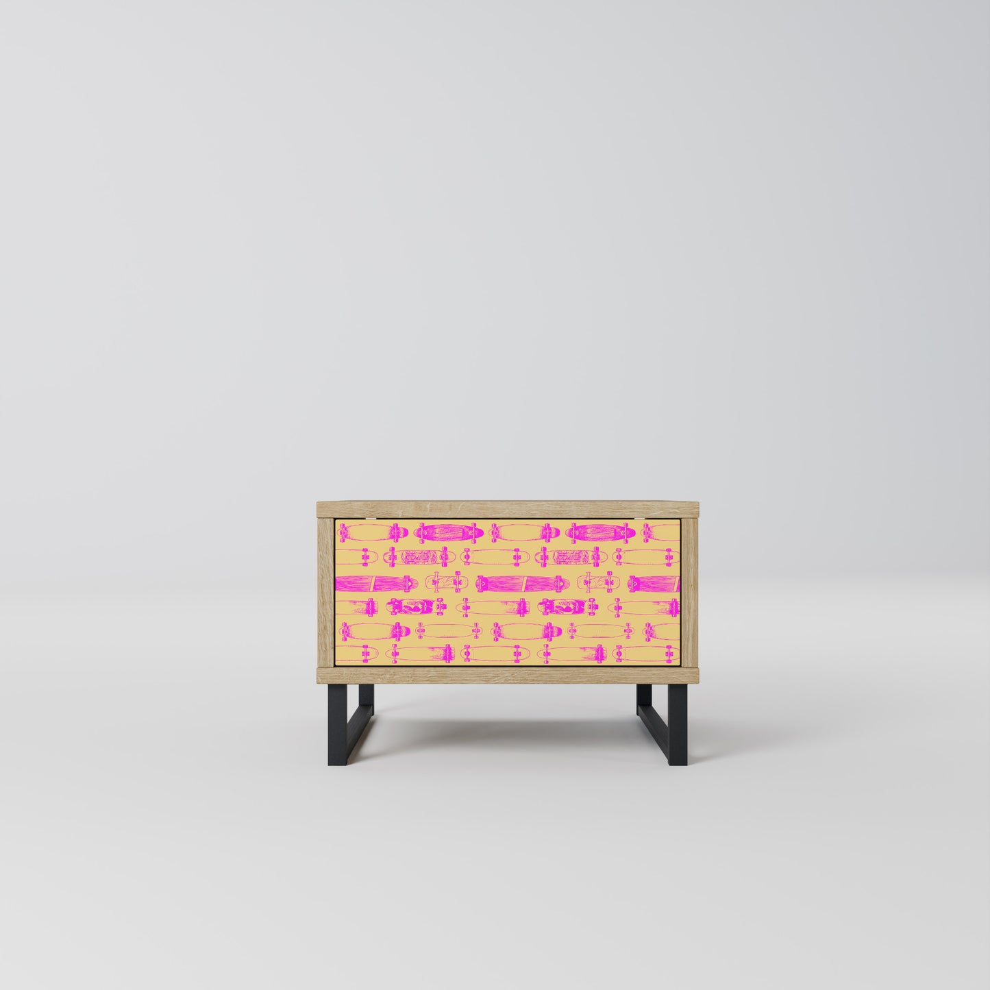 SKATEBOARD ARTISTRY Nattduksbord i Oak Effect