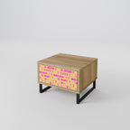 SKATEBOARD ARTISTRY Nightstand in Oak Effect