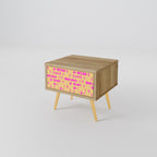 SKATEBOARD ARTISTRY Nightstand in Oak Effect