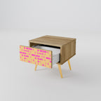 SKATEBOARD ARTISTRY Nightstand in Oak Effect