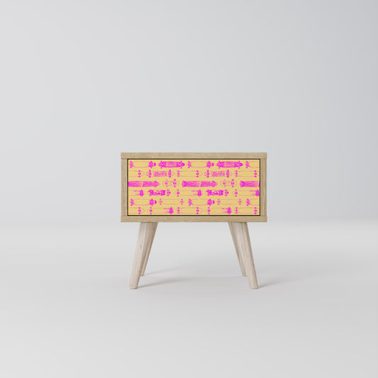 SKATEBOARD ARTISTRY Nattduksbord i Oak Effect