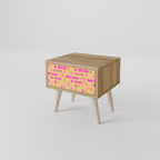 SKATEBOARD ARTISTRY Nightstand in Oak Effect