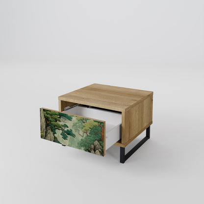 VERDURE ABYSS Nattduksbord i ekeffekt
