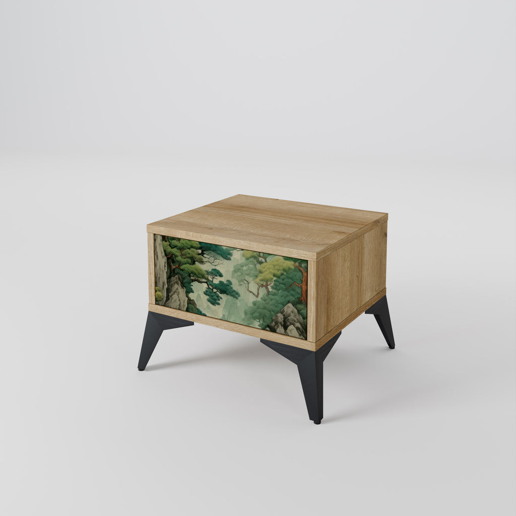 VERDURE ABYSS Nattduksbord i ekeffekt