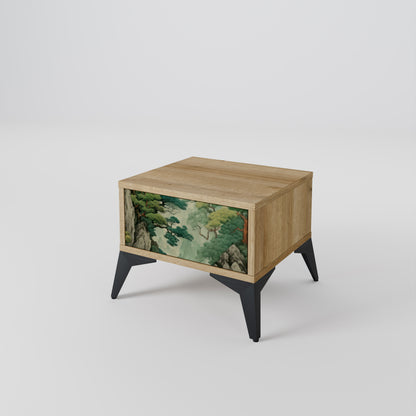 VERDURE ABYSS Nattduksbord i ekeffekt