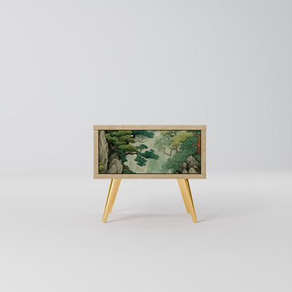 VERDURE ABYSS Nattduksbord i ekeffekt
