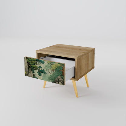 VERDURE ABYSS Nattduksbord i ekeffekt