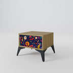 FESTIVE PLEASURES Nightstand in Oak Effect