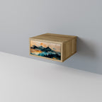 OMINOUS MOUNTAINS Nightstand in Oak Effect