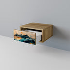OMINOUS MOUNTAINS Nightstand in Oak Effect