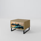 OMINOUS MOUNTAINS Nightstand in Oak Effect