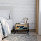 OMINOUS MOUNTAINS Nightstand in Oak Effect