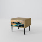 OMINOUS MOUNTAINS Nightstand in Oak Effect